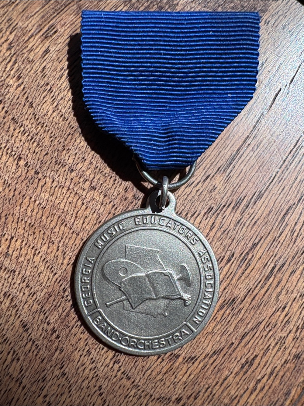Georgia Music Educators Association Band/Orchestra Medal with Blue Ribbon
